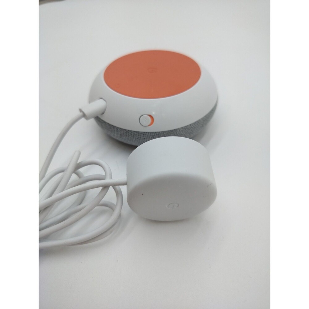 Google Home Mini Smart Speaker H0A 1st Gen with Power Adapter Gray Tested (Read)